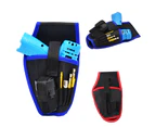 Colorfulstore Electrician Repair Tool Bag Waist Storage Drill Cordless Belt Pouch Pocket-Red