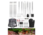 30Pcs Stainless Steel Barbecue Tool Set and Cooking Tools for Outdoor Camping