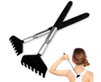 Scratching Rake,2Pcs-Retractable Scratching Rake Black Back Scrapers Made Of High Quality Stainless Steel,With An Extendable