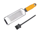 Kitchen Professional Cheese Grater Stainless Steel - Durable Rust-Proof Metal Lemon Zester Grater With Brush- Flat Handheld Grater-style 2