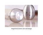 Stainless Steel Egg Shaped Mechanical Rotating Alarm with 60 Minutes