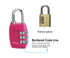 Luggage Locks, Combination Padlock, Bike Locks, (4 Pack) 3 Digit Combination Padlock Codes with Alloy Body for Travel Bag, Suit Case,Lockers, Gym