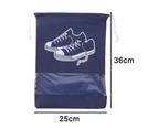 6 PCS Non-Woven Fabric Dustproof Shoe Bags with Drawstring for Travel Waterproof Storage Bag