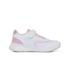 Clarks Boys/Girls Horizon 2.0 School Shoes - White/Pink