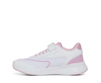 Clarks Boys/Girls Horizon 2.0 School Shoes - White/Pink