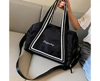 Bestjia Waterproof Luggage Bag Large Capacity Folding Dry Wet Separation Fitness Bag Household Supplies - L Black