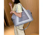 Bestjia Waterproof Luggage Bag Large Capacity Folding Dry Wet Separation Fitness Bag Household Supplies - L Grey