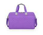 Foldable Shoulder Travel Bag Luggage Tote Bags For Women Large Capacity Organizer Ladies Weekender Gym Men Messenger Handbags - Purple