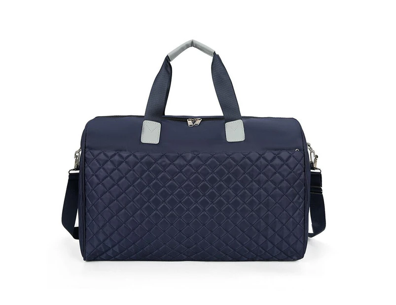 Foldable Shoulder Travel Bag Luggage Tote Bags For Women Large Capacity Organizer Ladies Weekender Gym Men Messenger Handbags - Blue