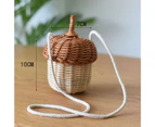 Straw Bag Mini Easy to Carry Contracted Design Creative Grass Bag for Women