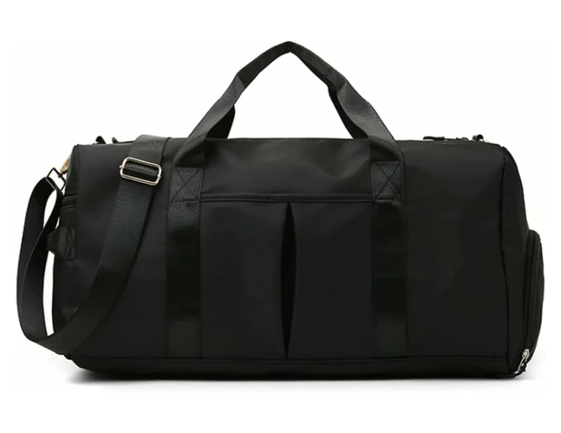 Sports Gym Bag With Shoe Bag Wet Bag Duffle Bag Waterproof Travel Bag for Women Men Army Green 29L,Black
