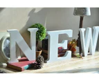 Wooden Letters Small 15cm White Alphabet Wedding Home Birthday - A Wood - White