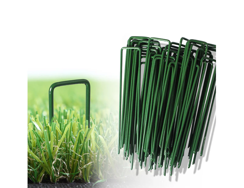 Marlow 100PCS Synthetic Artificial Grass Pins Turf Pin U Fastening Lawn Weed Mat