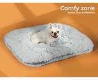 Dog Calming Bed Warm Soft Plush Comfy Sleeping Kennel Cave Memory Foam Charcoal M