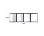 Wooden Pet Gate Dog Fence Retractable Barrier Portable Door 4 Panel Grey