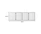 Wooden Pet Gate Dog Fence Retractable Barrier Portable Door 4 Panel White