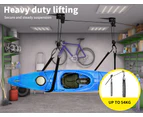 Monvelo Kayak Hoist Pulley 54KG Bike Holder Lift Garage Ceiling Storage Rack