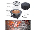 3 in 1 Outdoor Garden Fire Pit BBQ Firepit Brazier Round Stove Patio Heater