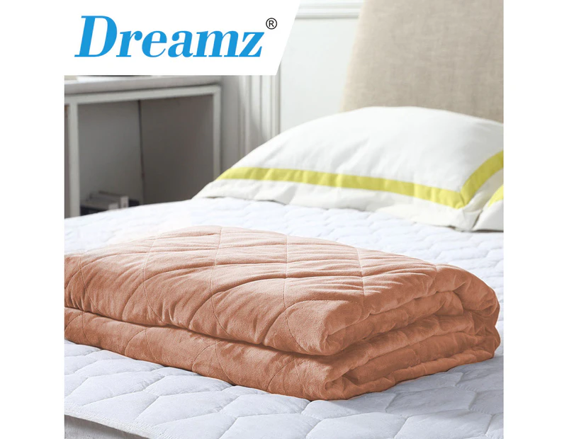 DreamZ Weighted Blanket Heavy Gravity Adult Deep Relax Relief 9kg Dusty Pink