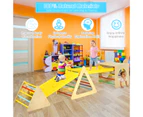 Costway 5 in 1 Toddler Playing Set Kids Climbing Triangle & Cube Play Equipment