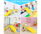 Costway 5 in 1 Toddler Playing Set Kids Climbing Triangle & Cube Play Equipment