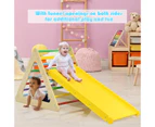 Costway 5 in 1 Toddler Playing Set Kids Climbing Triangle & Cube Play Equipment