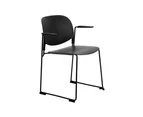 Bonza Sled Base Conference Chair - black, arms
