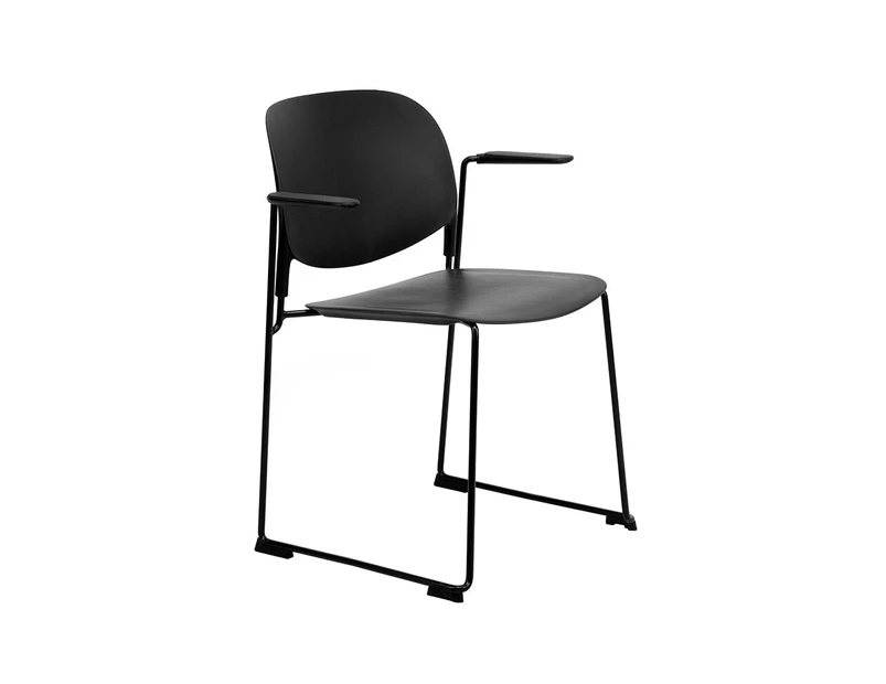 Bonza Sled Base Conference Chair - black, arms