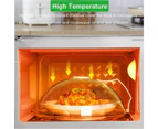 Green Microwave Food Dish Anti-Splatter Cover Guard Lid Steam Vents Plate Covers