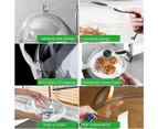 Green Microwave Food Dish Anti-Splatter Cover Guard Lid Steam Vents Plate Covers