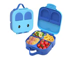 Children's Lunch Box Bento Box Student Fresh Rice Box Plastic Lunch Box-Blue