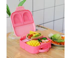 Children's Lunch Box Bento Box Student Fresh Rice Box Plastic Lunch Box-Pink