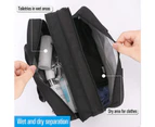 Large Capacity Toiletry Bag Waterproof Toiletries Clothes Storage Organizer-Black