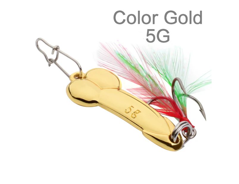 Lure Bright Colors Strong Simulation Metal Small Volume Hanger for Fresh Water-Golden-5g
