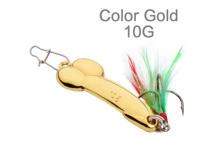 Lure Bright Colors Strong Simulation Metal Small Volume Hanger for Fresh Water-Golden-10g
