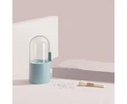 Makeup Brush Holder With Pearl Brush Bag Storage Organizer Blue