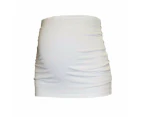 Women Maternity Belly Band Cover Pregnancy Baby Support Strap - White - White