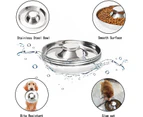 Stainless Steel Puppy Bowls, Set of 2 Puppy Feeder, Dog Food and Water Bowl, Food Feeding Weaning for Small Medium Large Dogs, Pets, S