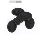 6 Pairs Heel Grips Cushion Liner Back Heel Inserts Sticky Fabric Shoe pads Black