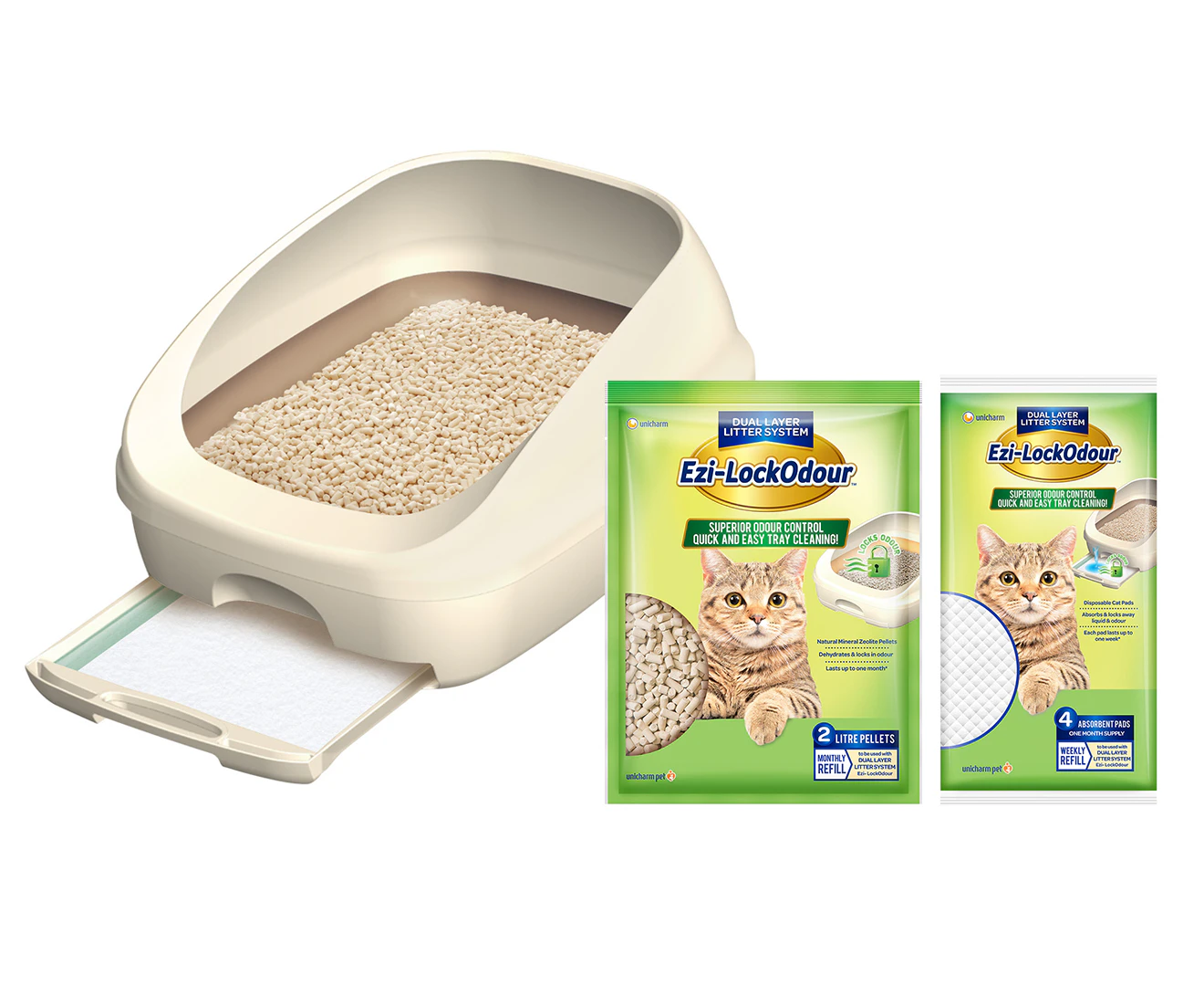 Ezi-LockOdour Cat Litter System Bundle