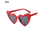 Heart Sunglasses Women Brand Designer Cat Eye Sun Glasses Female Retro Love Heart Shaped Glasses Ladies UV400 Protection - Red