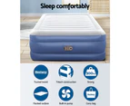 Bestway Air Mattress Queen Inflatable Bed 61cm Airbed Blue