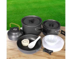 Toque 16Pcs Camping Cookware Set Outdoor Hiking Cooking Pot Pan Portable Picnic