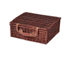 Picnic Basket 4 Person Baskets Set Insulated Willow Outdoor Blanket Gift Storage