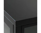 CARMEL 3 Glass Doors Sideboard 132cm - Black