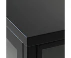 CARMEL 2 Door Glass Display Cabinet 110x140cm - Black