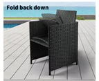 Levede 9PCS Outdoor Table Chair Set Patio Furniture Dining Setting Wicker Lounge