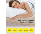 Dreamz Mattress Topper 100% Wool Underlay Reversible Mat Pad Protector Queen