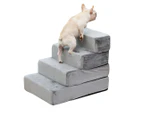 Pawz Pet Stairs 4 Step Ramp Portable Adjustable Climbing Ladder Soft Washable XL