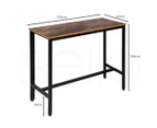 Levede High Bar Table Retro Industrial Modern Wood Rustic Pub Cafe 120x40CM